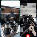 Cup Holder Expander Mount for Satellite Radio CB Mic and Walkie Talkie | Universal 3-in-1 Car Organizer Hanger, 2.6-3.5In Adjustable, No-Drill Installation