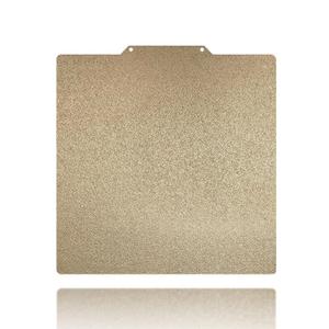 330x330mm Gold PEI Build Plate for Elegoo Neptune 3 Plus 4 Plus Tronxy X3S Double Sided Textured PEI Spring Steel Platform Without Magnetic Base Heated Printing Bed for Elegoo/Tronxy Printer