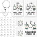 Fuyoooo 20/30 Sets Nurse Appreciation Gifts Anesthetist Appreciation Keychain Propofol Molecule Keychain with Thank You Cards