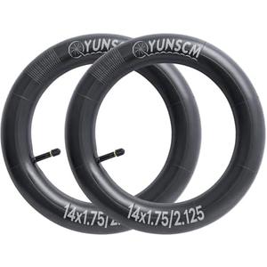 YUNSCM 14" Bike Tubes 14x1.75/1.95/2.125 AV32 Schrader Valve 47/57-254 Bicycle Inner Tubes Compatible with 14 x 1.75 14 x 1.9 14 x 1.95 14 x 2.0 14 x 2.10 14 x 2.125 Bike Tire Tubes