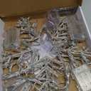 4 Pack Christmas Window Snowflake Lights, LED Hanging Decorations Iron Frame Lights, 8 Lighting Modes for Xmas Holiday Indoor Outdoor Wall Party Decor