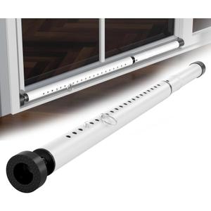 Sliding Door Security Bar17.5-50 inch Adjustable Patio Door Security bar, Heavy Duty Window Security Bars Inside for Sliding Glass Door Home Apartment Bedroom(White)