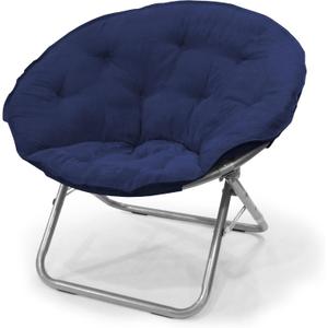 Urban Lifestyle Micro Suede Saucer Chair, Adult, Navy