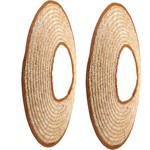 Veemoon Men's Hard Hat Sun Visor Pack of 2 Full Brim Straw Sunshade Shade for Construction Workers Face Protection