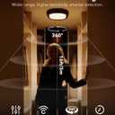 Motion Sensor Rechargeable Ceiling Light with Remote, 550LM 12000mAh Wireless Shower Lights for Inside Shower Battery Operated RGB Closet Light Sensored LED Overhead Lighting No Wiring for Garage