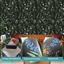 3 x Removable Peel and Stick Wallpaper Boho 17.5 x 118 in Floral for Bedroom Bathroom Easy Peel Off Stick on Wallpaper Contact Paper Renter Friendly Wall Paper (Dark)