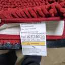 Red Bath Rugs for Bathroom, Soft Absorbent Chenille Bath Rugs Muddy Mat, 16x24 Inch Machine Wash Dry Bath Mats for Shower, Tub, Home Decor Accessories 1 Pack