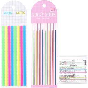 320 pcs Mahjong Card Line Finder Highlighter Tape, Mahjong Line Highlighter Stripe, Transparent Sticky Card Markers Tabs, Mahjong Game Rule Reader, Reusable & No Adhesive Residue (Solid color + Lines)