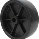 Qiilu 6 Inch 1200LB Load Capacity Trailer Swirl Jack Caster Wheel High Temperature Resistance Jack Wheel Caster for RV Trolleys
