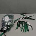 24 Pcs Soccer Hair Accessories for Girls, Holder Streamer Elastics, Soccer Hair Ties, Soccer Ribbon,Soccer Scrunchies for Girls Ponytail Holder Scrunchies Gifts (Green, 24 Count (Soccer))