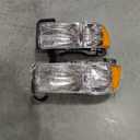 Headlights Assembly compatible with 1994-2001 Dodge Ram 1500,94-02 RAM 2500 3500 (Non-Sport Models) Headlights w/Bulb & Corner Lights, Driver Passenger Side, Chrome Housing Clear Lens