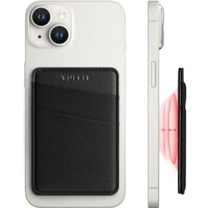 VULKIT Magnetic Phone Wallet for MagSafe- RFID Blocking - Card Holder Wallet for iPhone 16/15/14/13/12 Series & Phone Case with MagSafe Black