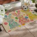 Artoid Mode Rabbit Bunny Love Heart Easter Doormat, Home Decor Low-Profile Switch Rug Door Mat Floor Mat for Indoor Outdoor 17x29 Inch