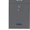 Wall Mounted Locking Vertical Dropbox Mailbox - Safe and Secure (Large) | Made with Galvanized Steel (Dark Gray)