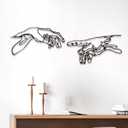 Hands of God Metal Christian Home Decor,Minimalism Jesus Wall Decor Two Pieces, Enhance Home Art Atmosphere, Christian Faith Multifunctional Religious Wall Sculpture