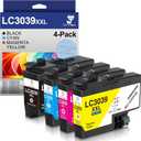 Miss Deer LC3039 BK/C/M/Y Ink Cartridges,Compatible Replacement for Brother LC3039 XXL LC-3039BK,Work for Brother MFC-J5945DW MFC-J6945DW MFC-J5845DW MFC-J6545DW,4 Pack