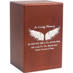Wooden Urn Box and Casket for Men Women Funeral Memorial Urns for Ashes Cremation Urn Keepsake Urn for Adults Memorial Ashes Holder 200 IBS