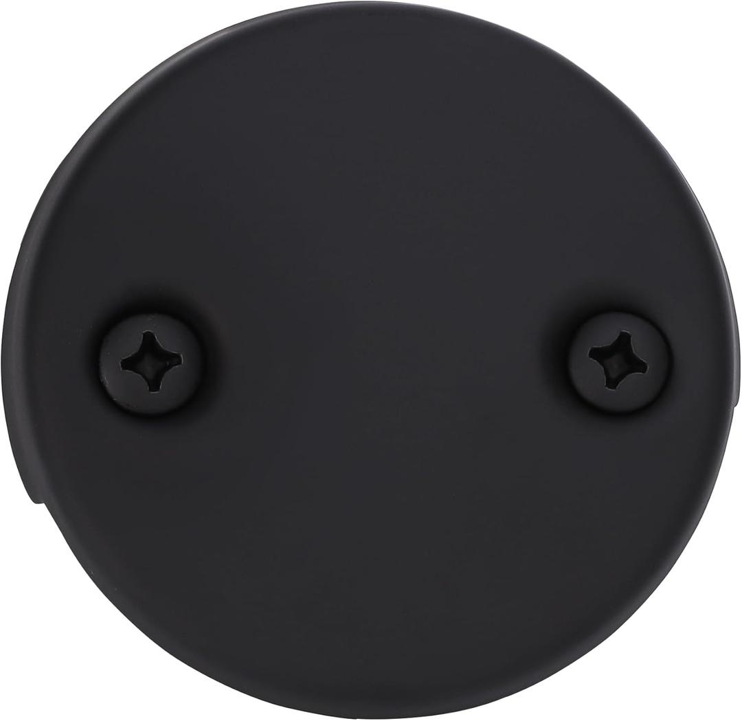 PRIMSOPH Two Hole Overflow Faceplate Tub Drain Trim Kit Conversion Kit Assembly Universal Fine Coarse Thread Replacement Matte Black