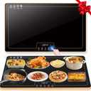 Electric Warming Tray with 11 Temperature Adiustable, 32"x19" Extra Large Food Warmer for Parties Buffet, Gatherings, Commercial & Home Use, Food Warming Mat 10s Fast Full Surface Heating, 24h Timer (32*19)