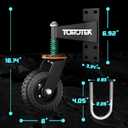 6" Gate Wheel, Heavy Duty Gate Wheels for Metal Swing Tube Gate Wooden Fence Gates, 500lb Capacity Dust Prevention Gate Casters with Screws & Screwdriver 360 Degree Rotation, 2 Pack