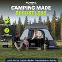 Instant 4-Person Camping Tent — Quick Pop-Up Outdoor Shelter with Waterproof Rainfly, Ventilated Mesh Windows, Zippered Doors & Carry Bag for Hiking, Backpacking, Beach