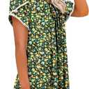 BETTE BOUTIK Womens Summer Tops Pleated Corded Short Sleeve Tunic Shirts Crewneck Blouses Tops S-3XL (XL)