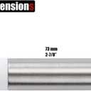 JQK Door Stopper, 2-7/8 Inch 304 Stainless Steel Sound Dampening Door Stop Bumper Wall Protetor 8 Pack, Brushed Steel, DSB2-BN-P8
