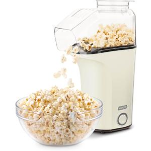 DASH Hot Air Popcorn Popper Maker with Measuring Cup to Portion Popping Corn Kernels + Melt Butter, 16 Cups - White