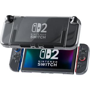 3 x RHOTALL Clear Case for Nintendo Switch 2 2025, Dockable Protective PC Shell Case, Slim Design Transparent Controller Cover with Detachable joycon Compatible with New Nintendo Switch 2 7.9 Inch