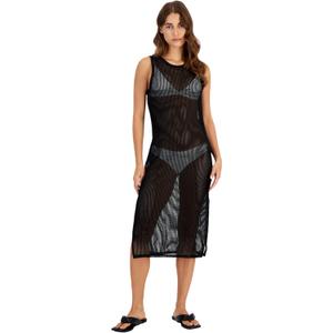 Miken Women's Low-Back Midi Dress Swim Cover-Up (XS, Black)