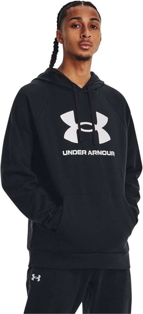 Under Armour Men's Rival Fleece Logo Hoodie (3X-Large, (001) Black / / White)