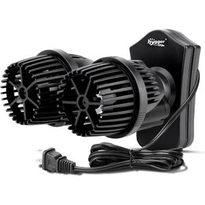 hygger 2100GPH Double Head Aquarium Wave Maker, Quiet 5W Aquarium Circulation Pump, with Strong Magnetic Suction Base, 360Adjustable Power Head, for 40~110 Gal Tank (2100GPH 5W, for 40~110Gal)