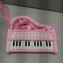 Love&Mini Pink Piano Toys for 1+Years Old Girls First Birthday Gifts Toddler Piano Music Toy Instruments with 24 Keys and Microphone