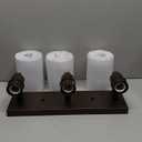 AMRUIPO 3 Lights Bathroom Light Fixtures Oil Rubbed Bronze Vanity Light with Clear Glass Shade 18in Modern Bathroom Lighting Fixtures Over Mirror for Bedroom/Living Room