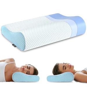 Memory Foam Pillows Neck Pillow Bed Pillow for Sleeping Ergonomic Cervical Pillow Orthopedic Contour Pillow for Side Back Stomach Sleeper 13x23 Inches