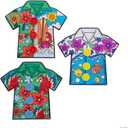 Color Your Own Hawaiian Shirts with Buttons Craft Kit Makes 12