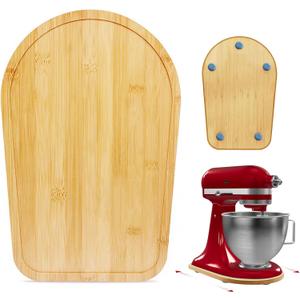 KAWENDE Mixer Slider Mat for Kitchenaid Stand Mixer, Bamboo Sliding Board for KitchenAid 4.5-5 Qt Tilt-Head Stand Mixer, Mixer Slider for Counter Sliding Tray for KitchenAid Mixer Mixers Accessories