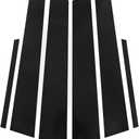 6 Pcs Side Door Window Cover, Glossy Black Pillar Post Decal Trim for Sedan 8th Gen 2006 2007 2008 2009 2010 2011