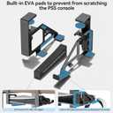 Kosker No-Drill PS5/Slim/Pro Under Desk Mount, Metal Under Desk PS 5 Mount for PS5 Slim Digital & Disc, PS 5 Holder Under Desk with Clamp, Screw and EVA Foam for PS 5/Slim/Pro Digital Console