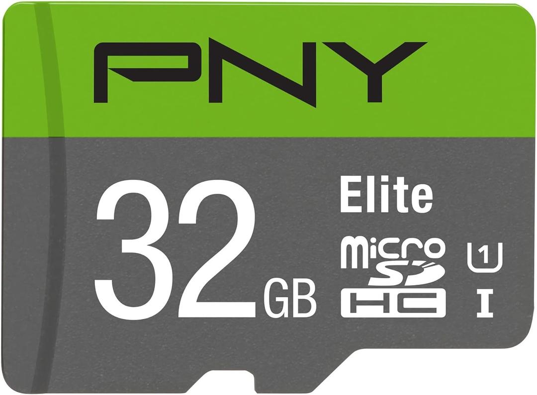PNY 32GB Elite Class 10 U1 microSDHC Flash Memory Card - 100MB/s Read, Class 10, U1, Full HD, UHS-I, Micro SD (Pack of 1)