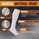 Doc Miller, Open Toe Compression Socks, 8-15 mmHg, Toeless, Support Circulation, Shin Splints, Calf Recovery, Varicose Veins, Knee High, Medical Grade, Gray Socks, X-Large Size for Men & Women, Pair