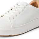Amazon Essentials Women's Low Top Classic Sneakers (10, White)