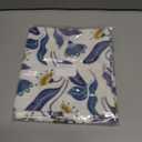 LOVOUS Blue Leaf Throw Pillow Covers 18x18 Inch Set of 2, Vintage Linen Decorative Pillow Covers for Bed Couch Sofa Bedroom Living Room Home Decor, B7