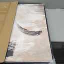 Large Framed Neutral Abstract Wall Art for Living Room, 3 Piece Modern Canvas Prints Paintings Artwork for Walls, Black Beige Brown Neutral Tone Pictures for Hallway Bedroom Office Wall Decor 24x36 In