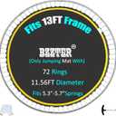 Replacement Trampoline Mat,Fits 13ft Round Frame,with 72 Rings 138.8 Inch Diameter, Fits 5.3"-5.7" Springs,10 Rows of Stitches,w/Pull Hook and GlovesNot Include Spring and Frame