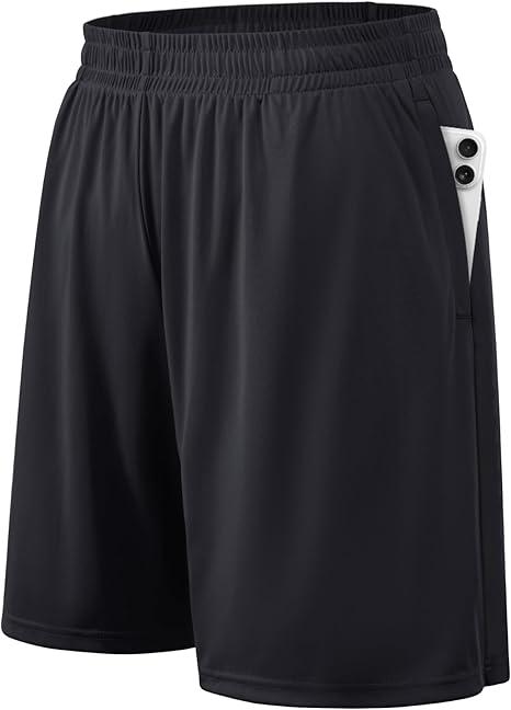BALENNZ Athletic Shorts for Men with Pockets and Elastic Waistband Quick Dry Activewear (S)