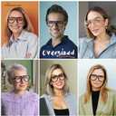 AMOMOMA 3 Pack Retro Oversized Aviator Reading Glasses for Women Men,Classic Large Reader Blue Light Computer Frame AM6111