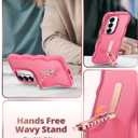 XYZ for Samsung Galaxy S26 Case with Stand & Strap, Wavy Phone Case