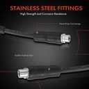 A-Premium Front Driver or Passenger Brake Hydraulic Hose Compatible with Select Volkswagen and Audi Models - Passat 2003-2004, A8 1997-1999, A8 Quattro 1997-2003, S8 2001-2003 - Replace# 8D0611721F