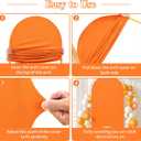7.2FT Orange Arch Backdrop Cover,Spandex Fitted Wedding Arch Stand Covers Round Top Chiara Arch Covers Stretchy Backdrop for Birthday Party Ceremony Banquet Decoration